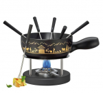 Juustufond&uuml;&uuml; komplekt Spring Kp2896225024, must/kuldne, 22 cm