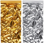 Party Deco dekoratiivne metalliseeritud kuldne h&otilde;bedane foolium fotoseina taust 0,5 x 50 m