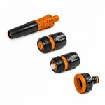 4-osaline kastmistarvikute komplekt 1/2" voolikutele Bradas BLACK LINE