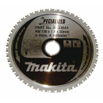 Makita SPETSIAALNE ketassaag metallile 136 x 20 x 1,4 mm 50 hammast ( B-33641 )