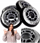 Nils Extreme Rullikute komplekt 4x rulluuisule, kummist, 82a, 76 mm, must