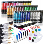 Maalimiskomplekt akr&uuml;&uuml;lv&auml;rvid 36tk x 20ml + palett + pintslid 15 tk