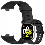 "BestAccessories", silikoonrihm Redmi Watch 4/5 / Mi Band 8 Pro jaoks, must