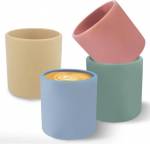 Toatelu cappuccino tasside komplekt, 4 tk: 250 ml espresso tasside komplekt, cappuccino tasside komplekt, 4 pastellv&auml;rvi, kohvitass ilma k&auml;epidemeta, minimalistlik ja virnastatav disain, tass ilma k&auml;epidemeta