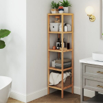 Vannitoa riiul, 33 x 33 x 146 cm, pruun, Vannitoa riiul, SONGMICS BCB55Y, 33 x 33 x 146 cm, Looduslik