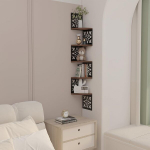 Vasemouh 5-korruseline puidust nurgariiul, seinariiul &otilde;&otilde;nes lillemustriga, sobib elutuppa, magamistuppa, vannitoa nurka