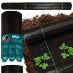 Paks agro-rohukangas Sillar must UV aiamatt 90g/m2 1x50m