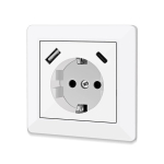 Pistikupesa usb-&uuml;henduse ja c-t&uuml;&uuml;pi &uuml;hendusega (max 5 v 3.4 a) schuko pistikupesa usb-&uuml;hendusega l&auml;ikiv schuko s&uuml;vistatav pistikupesa s&uuml;steem 55 puhas valge seinapistikupesa kaitsekontaktiga pistikupesa