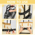 Eviznbou kohvri rihm, kohvri rihm, stiilne ja reguleeritav pagasirihm k&auml;sipagasi jaoks, mis on kinnitatud kohvri k&uuml;lge, reisitarvikud kohvrile, reisikott