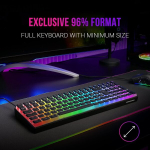 Mars Gaming Mkultra, mehaaniline klaviatuur, must, Rgb, kompaktne 96%, Outemu Sq Brown l&uuml;litid, Hispaania-usa