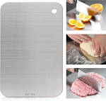 Titaanist l&otilde;ikelaud, l&otilde;ikelauad k&ouml;&ouml;ki, kahepoolne toidukvaliteediga l&otilde;ikelaud, titaanist l&otilde;ikelaud lihale, 29 x 20 cm, 1,2 mm paks