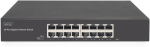 Digitus Dn-80112-2 gigabitine v&otilde;rgul&uuml;liti - 16 porti - haldamata - ventilaatorita - Vlan & Cctv tugi - 16x Rj45-10/100/1000 Mbit/s - sisaldab 19-tolliseid kinnitusklambreid - must