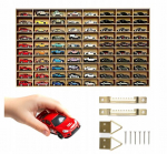 Riiul automudelitele, m&auml;nguautodele, hot wheels, organizer 80 kohaga vineer