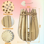 Yiuwod Legovase - vaas lego lilledele jaoks - puidust vaas - 3d puidust alused, lemmik lillearmastajate seas, sobib lego lilleseadete, rooside, kirsi&otilde;ite, p&auml;evalillede, tulpide, nartsisside jaoks