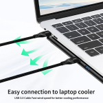 Usb 3.0 kaabel 1 m, must, 5 Gbps kiirus