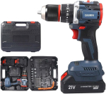 21 V Brushless juhtmeta kruvikeeraja komplekt, juhtmeta puurmasin 2 akuga 2000 Mah ja 1 kiirlaadija, juhtmeta puurmasin 55 Nm Max p&ouml;&ouml;rdemoment, 13 mm puuripadrun, 35 + 3 p&ouml;&ouml;rdemomendi seadistust, 24 t&uuml;kki