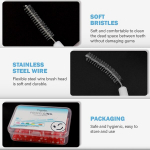 Zjivqo 30 tk hambavaheharjad, niiditikuga eemaldatav hambaork, hambaniit, hammaste puhastust&ouml;&ouml;riist 0,6 mm roosa