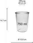 Mikken 4 klaaspurki / &uuml;mmarguse &auml;&auml;rega klaasid 750 ml
