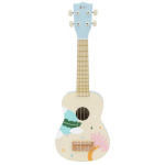Puidust, laste ukulele, sinine