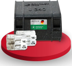 Heidemann Iso Flex 30473 geelkarp 2 &uuml;hendusklambriga (geeliga t&auml;idetud, pingetele kuni 450 V, ristl&otilde;ikele 0,2&ndash;2,5 mm&sup2;, pakis 1 tk)
