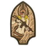 3D embleem &bdquo;Valk&uuml;&uuml;ria piik&ldquo;, M-Tac, takjakinnitusega, pruun, 11&times;6,5 cm