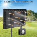 Jsdoin 50 W Led prožektor liikumisanduriga 4500 Lm v&auml;lisprožektor 6500 K k&uuml;lm valge &uuml;lihele esituli prožektor Ip65 veekindel seinavalgusti v&auml;litingimustes p&auml;evavalguse seinavalgusti 2 m kaabliga (30w)