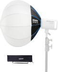 Amaran Lantern 65 sf&auml;&auml;riline Bowens Mount softbox, 65 cm, 360&deg; igak&uuml;lgne valgustus kodustuudio ja videote tootmise jaoks, kiire kokkupaneku disain lihtsaks kokkupanekuks, sisaldab kandekotti