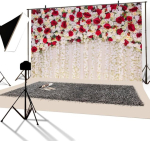 Yongfoto 3 x 2,5 m vin&uuml;&uuml;lfoto taust pulmataust roosid lilled kardin ilus lillesein fotograafia taust valentinip&auml;eva pulmapeo dekoratsioon fotostuudio taustad fotodele