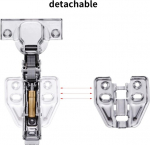 2 uksehinge pakend, pehmelt sulguvad kapihinged, 304 teras, 110-kraadised m&ouml;&ouml;blihinged koos kruvidega, poti hinge mall, integreeritud automaatne hinge garderoobile