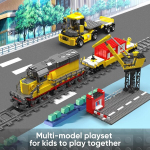 Mould King 12027 Technik rongi raudtee ehitusklotside mudel, 1170 detaili diiselveduri kaugjuhitava rongi mudelikomplekt m&auml;nguasjana/kingitusena/kollektsioneerimisesemena