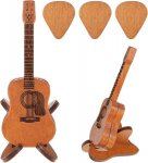 Puidust plektrumite kitarrikarp, Ymapinc plektrumihoidja 3 plektrumiga kitarrik&auml;ppade hoidja kitarriplektrum akustilisele kitarrile plektrum kitarri tarvikud kitarri ukulele bassi armastajatele