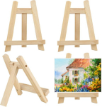 4 v&auml;ikese molberti komplekt, lauamolbert, puidust pildialus, t&ouml;&ouml;laua maalikunsti n&auml;itus, mini puidust molbertid pulmadeks, s&uuml;nnip&auml;evaks, peoks (15 x 20 cm)