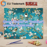 Wowdecor numbrite j&auml;rgi maalimise komplektid t&auml;iskasvanutele ja lastele, punase mardika maalimine, 16x20 cm, raamita