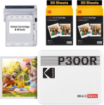 Kodak Mini 3 Retro 4pass kaasaskantav fotoprinter (7,6 x 7,6 cm) &ndash; komplekt 60 lehega, valge