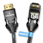 Ultra Hdtv 270&deg; 8k Hdmi 2.1 kaabel - 1 m l&uuml;hike, nurga pistik, 48 Gbps, 8k @ 60hz, 4k @ 120hz - kaitse murdumise eest - nailonist &uuml;mbris