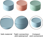 3 &uuml;mmarguse seebikarbi komplekt, reisi seebikarp, tahke &scaron;ampooni hoiukarp, seebialus tahkele seebile, &uuml;mmargune seebialus, vannituppa, reisimiseks, matkamiseks, kaasaskantavad seebikarbid kaanega