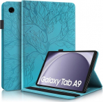 Succtopy &uuml;mbris samsung galaxy tab a9 2023 (sm-x110/x115) 8.7 tolli tahvelarvutile, kaitsev pu nahk pliiatsi hoidiku ja statiivi funktsiooniga, sinine