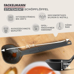 Fackelmann Statement Lift-up kulp - ergonoomilise k&auml;epidemega kulp - sobib kaetud pottidele ja pannidele - u. 28,5 x 8,5 x 7,5 cm, hall