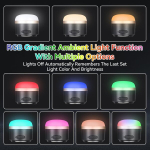 Romon Led-telkimislamp, 3600 Mah aku, Rgb v&auml;rvi muutev telkimislatern Usb C laadimisega, pidevalt h&auml;mardatav, laetav telkimislamp elektrikatkestuste, matkamise, telkimise ja h&auml;daolukordade jaoks