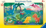 Ravensburger 12000856 V&auml;ikeste dinosauruste raampusle lastele alates 3. eluaastast.