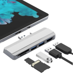 Cuifati Usb dokkimisjaam Pro 4 5 6 jaoks, 5 &uuml;hes doki muunduri adapter, s&uuml;learvuti jaotur 2 Usb3.0-ga (5 Gbps), Hdmi adapter 4k, Sd Tf-kaardi lugeja pesa, &uuml;hildub Win 10 8-ga