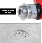 Emsea 10 tk pedaalikettaid 9/16" pedaali telgedele, v&auml;ndad, jalgrattad, maastikurattad, maanteerattad, 20 mm v&auml;lisl&auml;bim&otilde;&otilde;t, 14,5 mm sisel&auml;bim&otilde;&otilde;t, 0,8 mm paksus, roostevaba teras