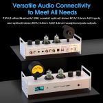 Douk Audio 2 kanaliga Bluetooth vaakumlampidega eelv&otilde;imendi, Hi-fi k&otilde;rvaklappide v&otilde;imendi, Usb-dac Pc helikaart, juhtmevaba vastuv&otilde;tja audio eelv&otilde;imendi Vu-meetri, optilise, koaksiaalse, Aptx, Ldac, Dsd256, kaugjuhtimispuldiga