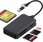 Oblinple Sd-kaardi lugeja, 4 &uuml;hes Usb 3.0 Usb C kaardilugeja, kiire kaardilugeja, Tf-kaardi adapter m&auml;lukaardi lugeja, kaardilugeja, mis loeb 4 pesa Sd Micro Sd Sdhc Sdxc Cf Ms Duo