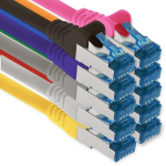 Freiwerk 1.0 m Cat-6a v&otilde;rgukaabel, ethernet, lan & patch kaabel rj-45 sftp 10gb/s - 10 tk pakendis, 10 v&auml;rvi