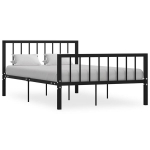 vidaXL voodiraam, must, metall, 120 x 200 cm