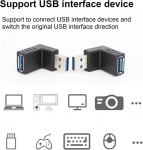 Ijigui usb 3.0 nurgaadapter, 90&deg; nurgaadapter [2 tk], &uuml;les/alla usb 3.0 adapter, usb nurga plug and play usb &uuml;hendus isaselt emasele pc s&uuml;learvutile tv dvd-m&auml;ngijale