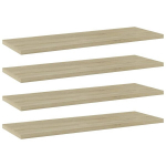 vidaXL riiuliplaadid 4 tk, Sonoma tamm, 60x20x1,5 cm, puitlaastplaat