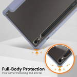 Dingguagua &uuml;mbris samsung galaxy tab s9 11 tolli 2023 sm-x710/x716b/x718u tahvelarvutile, pliiatsi hoidik, p&otilde;rutuskindel kaitse&uuml;mbris l&auml;bipaistva k&otilde;va tagakaanega, hall sinine