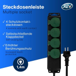 Pikendusjuhe 4 pistikupesaga, 1,4 m